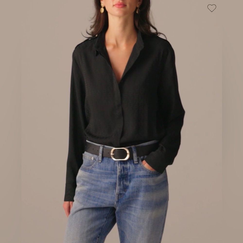 J. Crew Drapey jacquard-print shirt NWT